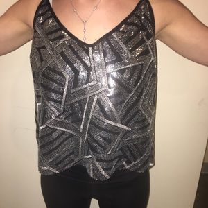 ASTR Sparkly Top with Cool Back